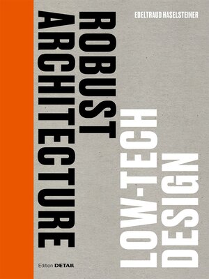 cover image of Robust Architecture. Low Tech Design